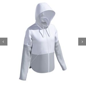 Under Armour Squad Warm Up Jacket in White sz Medium Worn Once